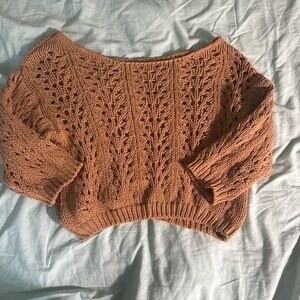 Women's Tan Handmade Knit Italian Sweater